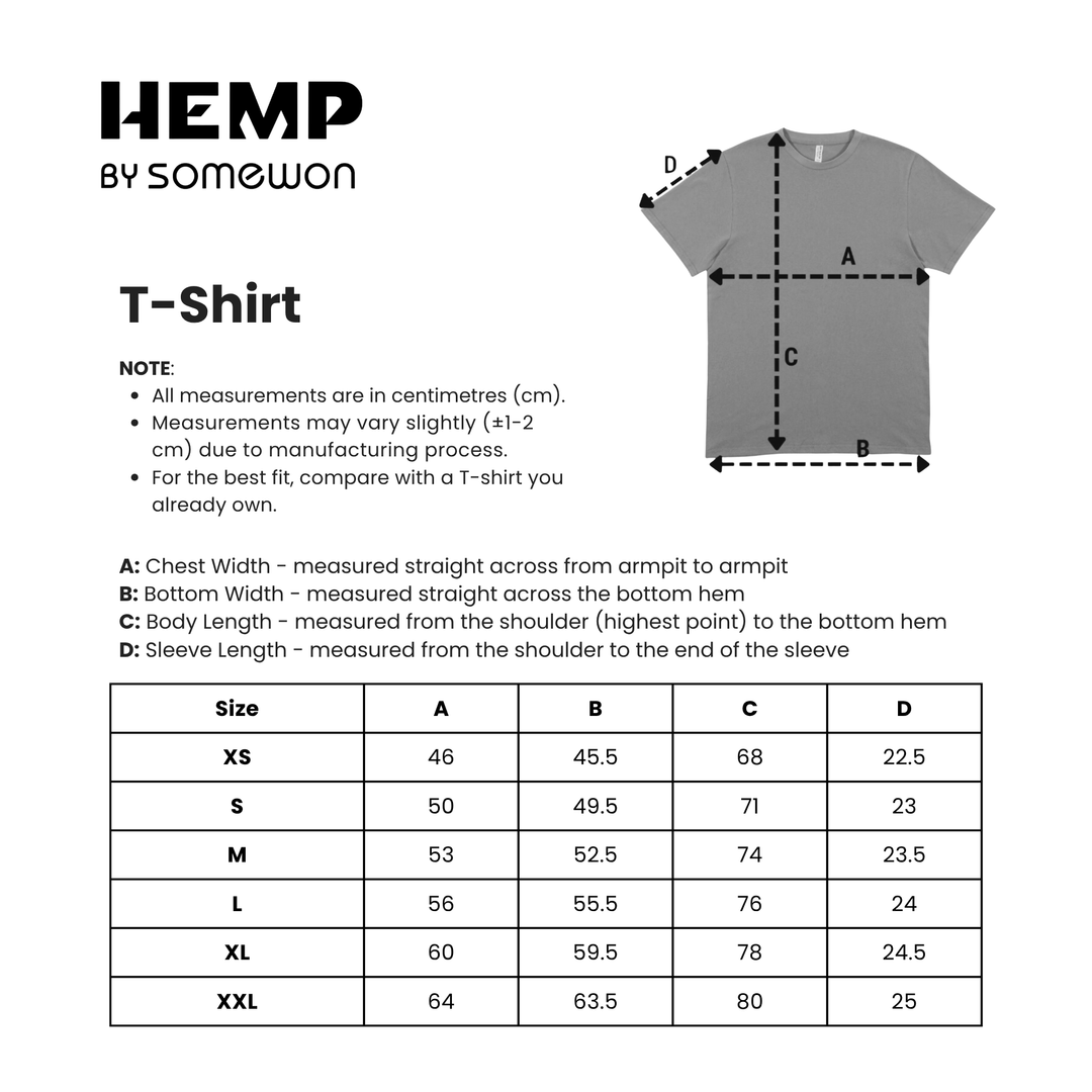 CAMISETA DE CÂNHAMO EM BRANCO