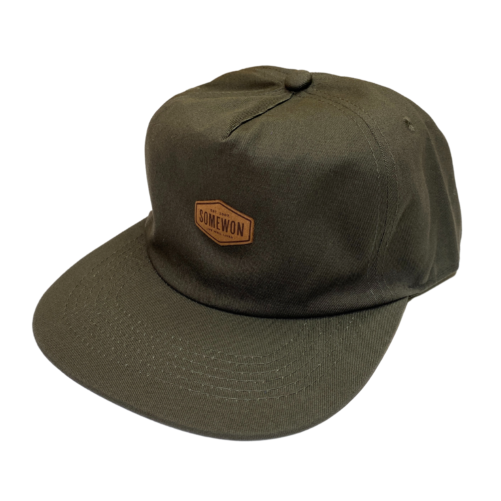 Somewon Leather Patch Hat